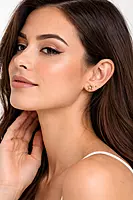 Gold Plated Multi-Stud and Hoop Earring Set with Pearls and Crystals | Anti Tarnish