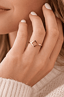 Geometric Shaped Golden Ring