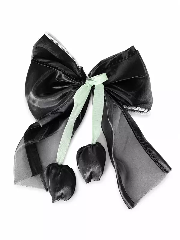 Organza Bow Hairpin with Tulip Charms