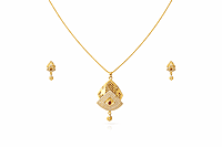 Layered Filigree Pendant and Earring Set