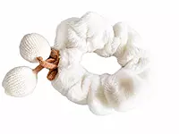 Plush Cherry Charm Hair Scrunchies