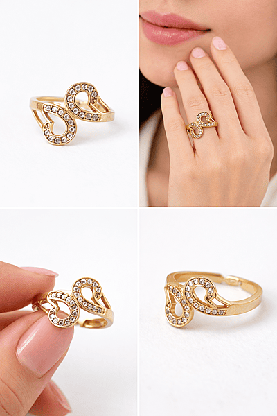 Gold Infinity Crystal Ring