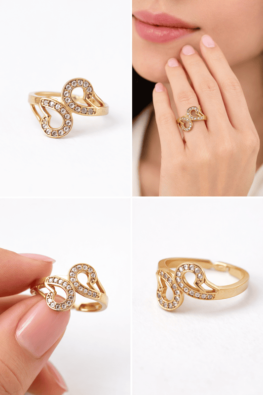 Gold Infinity Crystal Ring