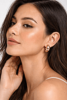 Gold Plated Multi-Stud and Hoop Earring Set with Pearls and Crystals | Anti Tarnish