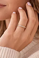 Gold Crystal Eternity Ring