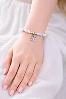 Pastel Beaded Butterfly Charm Bracelet for Women | Korean Bracelet