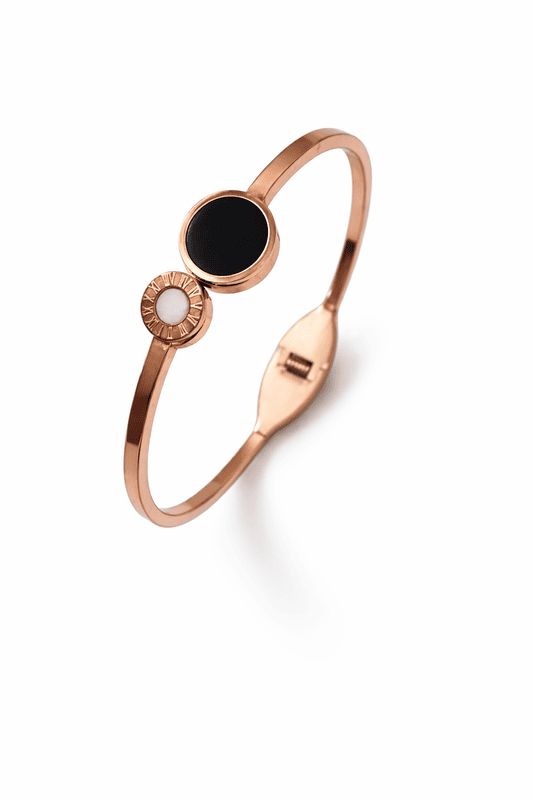 Rose Gold Plated Dual Tone Enamel Bracelet