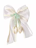 Organza Bow Hairpin with Tulip Charms