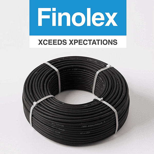 6mm² DC Cable (Black) Tinned Copper [POLYCAB or V-GUARD]