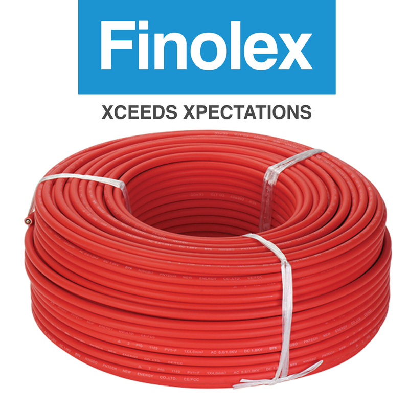 6mm² DC Cable (Red) Tinned Copper [POLYCAB or V-GUARD]