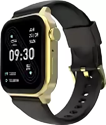 Fire-Boltt Rise BT Calling 47mm (1.85), Voice Assistance & 123 Sports Single BT Connection Smartwatch  (Gold Black Strap, Free Size)