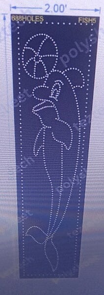 FISH5 FISH 8X2 FT 688 HOLES