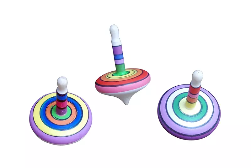 Wooden Spinning Tops for Kids