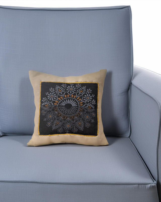 Floral Filigree Cushion Cover