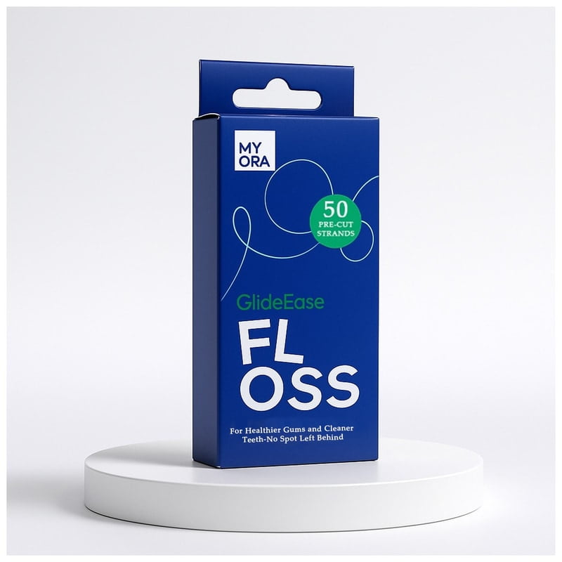 MyOra GlideEase Floss Pack of 1 – 50 Pcs Dental Floss for Braces & Bridges