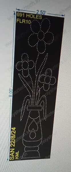 FLR13 FLOWER 8X2.5 FEET 691 HOLES
