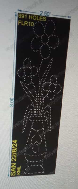 FLR13 FLOWER 8X2.5 FEET 691 HOLES