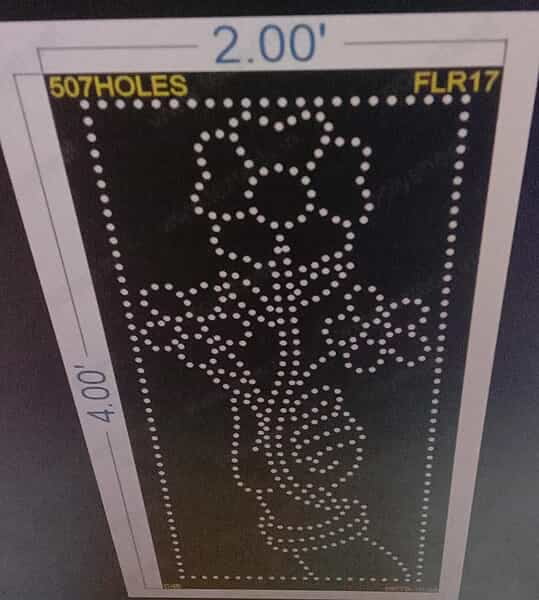 FLR17 FLOWER 2X4 FEET 507 HOLES