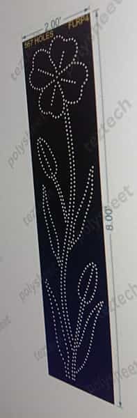 FLRP4 FLOWER PILLAR4 2X8 FEET 567 HOLES