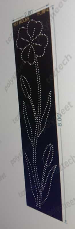 FLRP4 FLOWER PILLAR4 2X8 FEET 567 HOLES