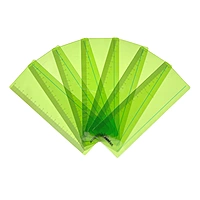 Pack of 8 Light Green 191x70mm Dyslexia Overlay Reading Rulers â€“ PET Material, Rounded Corners
