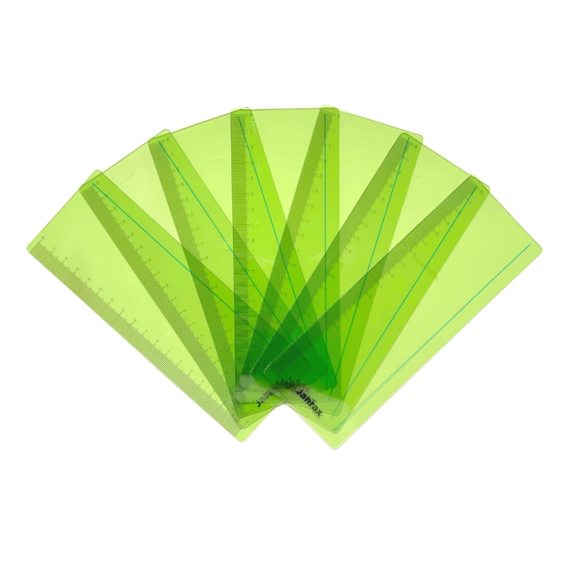 Pack of 8 Light Green 191x70mm Dyslexia Overlay Reading Rulers â€“ PET Material, Rounded Corners