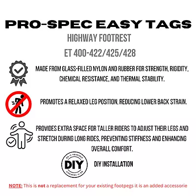 Pro-Spec Easy Tag Highway Foot Rest