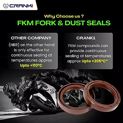 Crank1 CPF55-114 Fork Oil Seals Pair