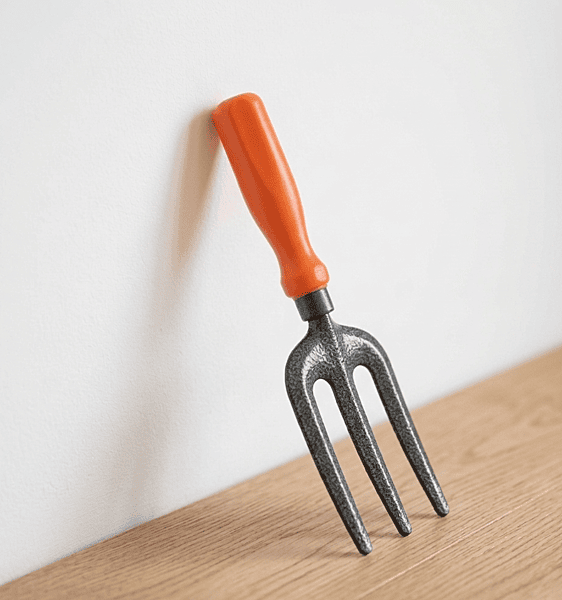 Garden Hand Fork Tool | Iron Head with Plastic Handle