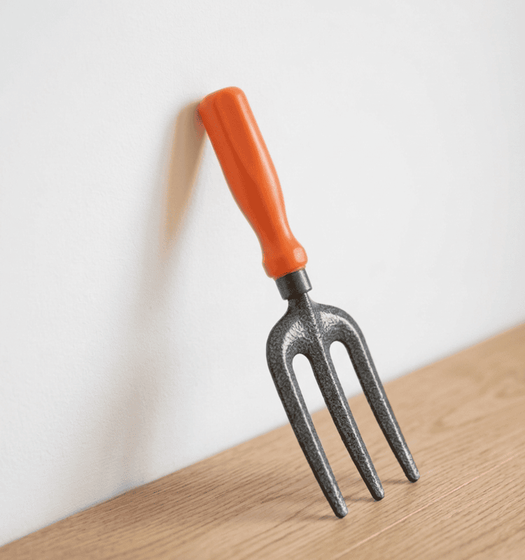 Garden Hand Fork Tool | Iron Head with Plastic Handle