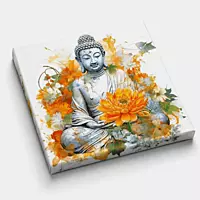 Floral Serenity Buddha