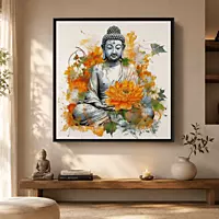 Floral Serenity Buddha