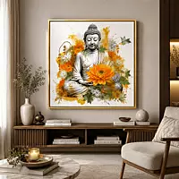 Floral Serenity Buddha