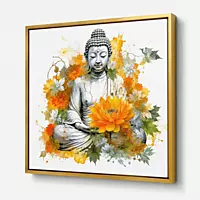 Floral Serenity Buddha