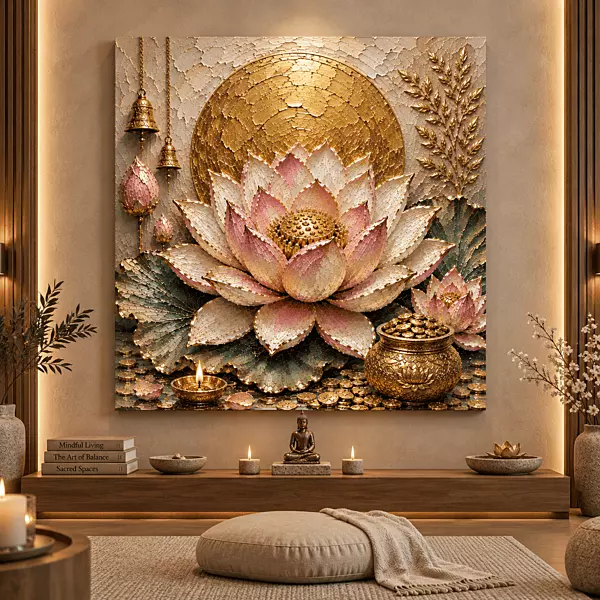 LAKSHMI LOTUS ARTWORK