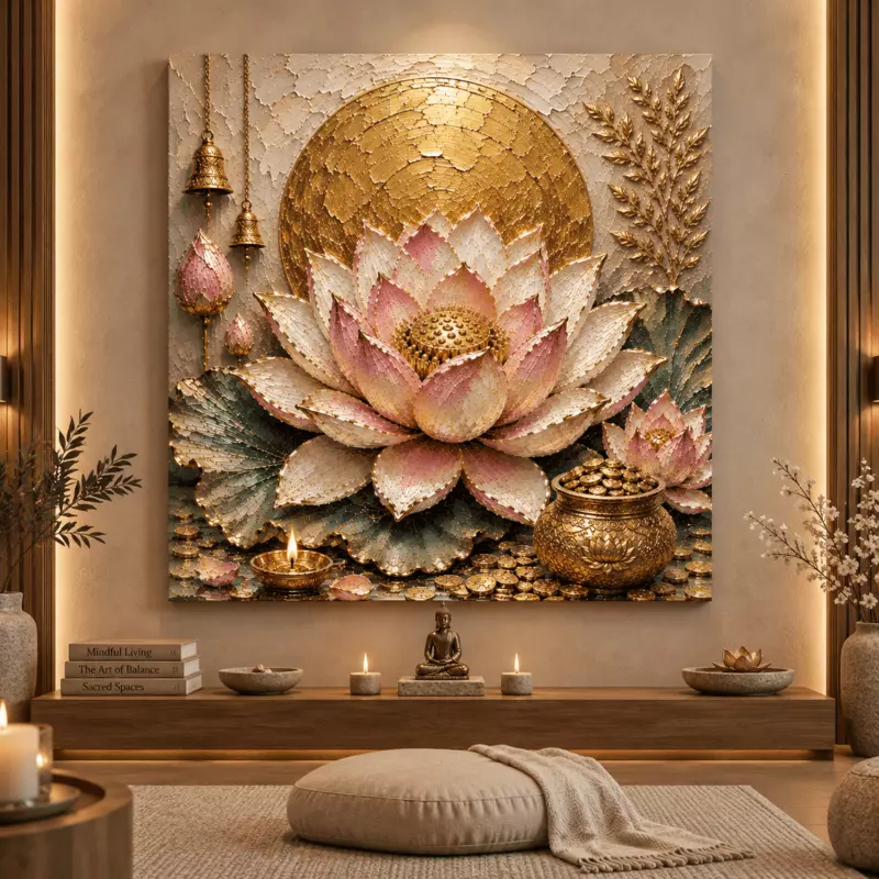 LAKSHMI LOTUS ARTWORK