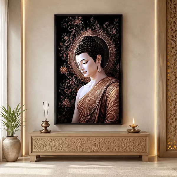 Bronze Halo Buddha