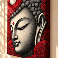 Crimson Serenity Buddha