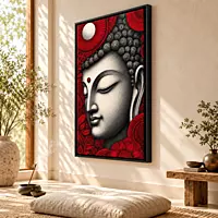 Crimson Serenity Buddha