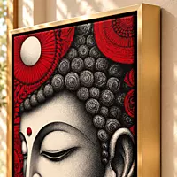 Crimson Serenity Buddha