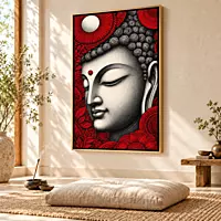 Crimson Serenity Buddha