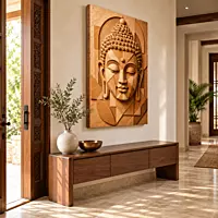 Terracotta Geometric Buddha