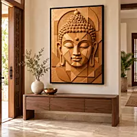 Terracotta Geometric Buddha