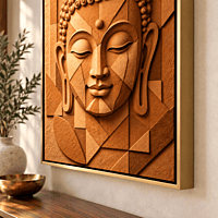 Terracotta Geometric Buddha