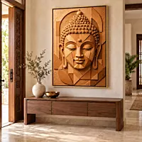 Terracotta Geometric Buddha