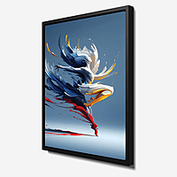 Abstract Paint Brush Dancer Wall Art – Modern Swirl Movement Colourful Home Decor