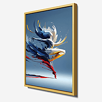 Abstract Paint Brush Dancer Wall Art – Modern Swirl Movement Colourful Home Decor