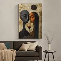 Silent Toast Couple Wall Art