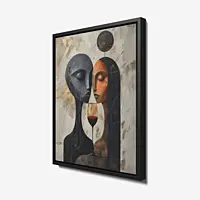 Silent Toast Couple Wall Art