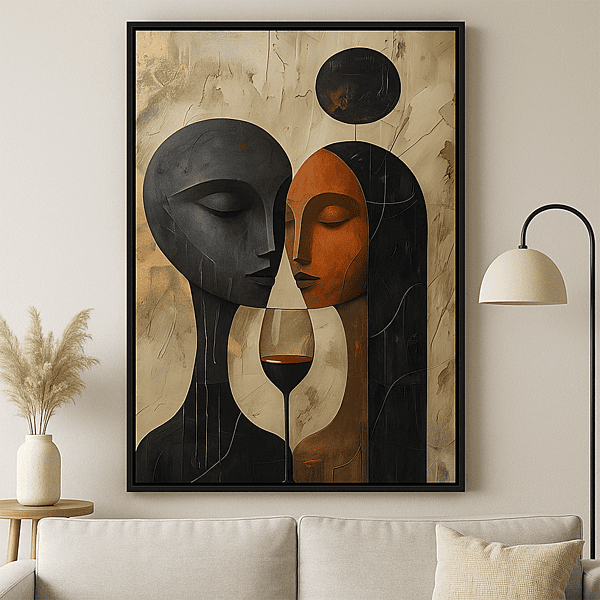 Silent Toast Couple Wall Art